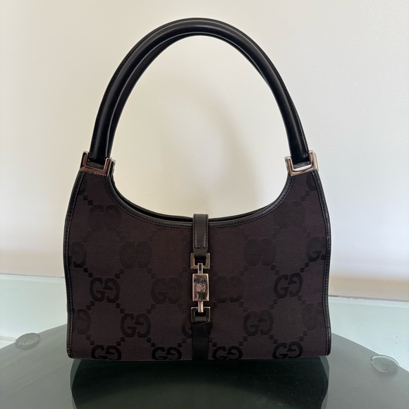 💯  GUCCI Vintage Jackie 1961 Black Women's Bag - Picture 2 of 13